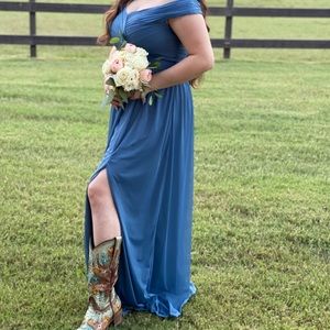 Teal bridesmaid dress